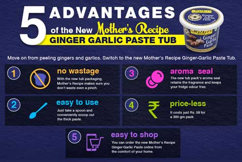 5 Advantages of the New Mothers Recipe Ginger-Garlic Paste Tub