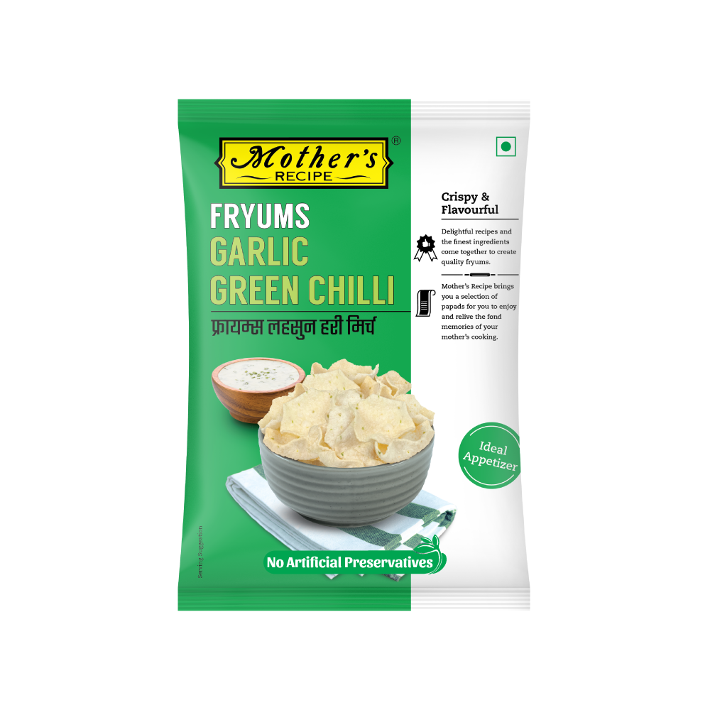 Garlic Green Chilli Fryums Papad 90 gm
