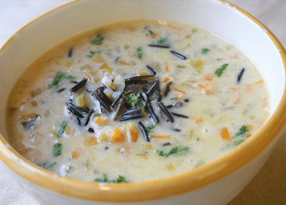 Main Course: Chicken Bacon Wild Rice Soup