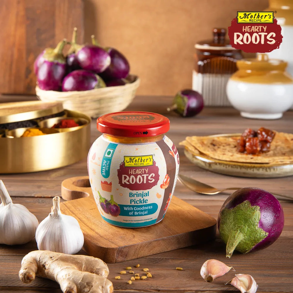Mothers Recipe Hearty Roots Brinjal Pickle