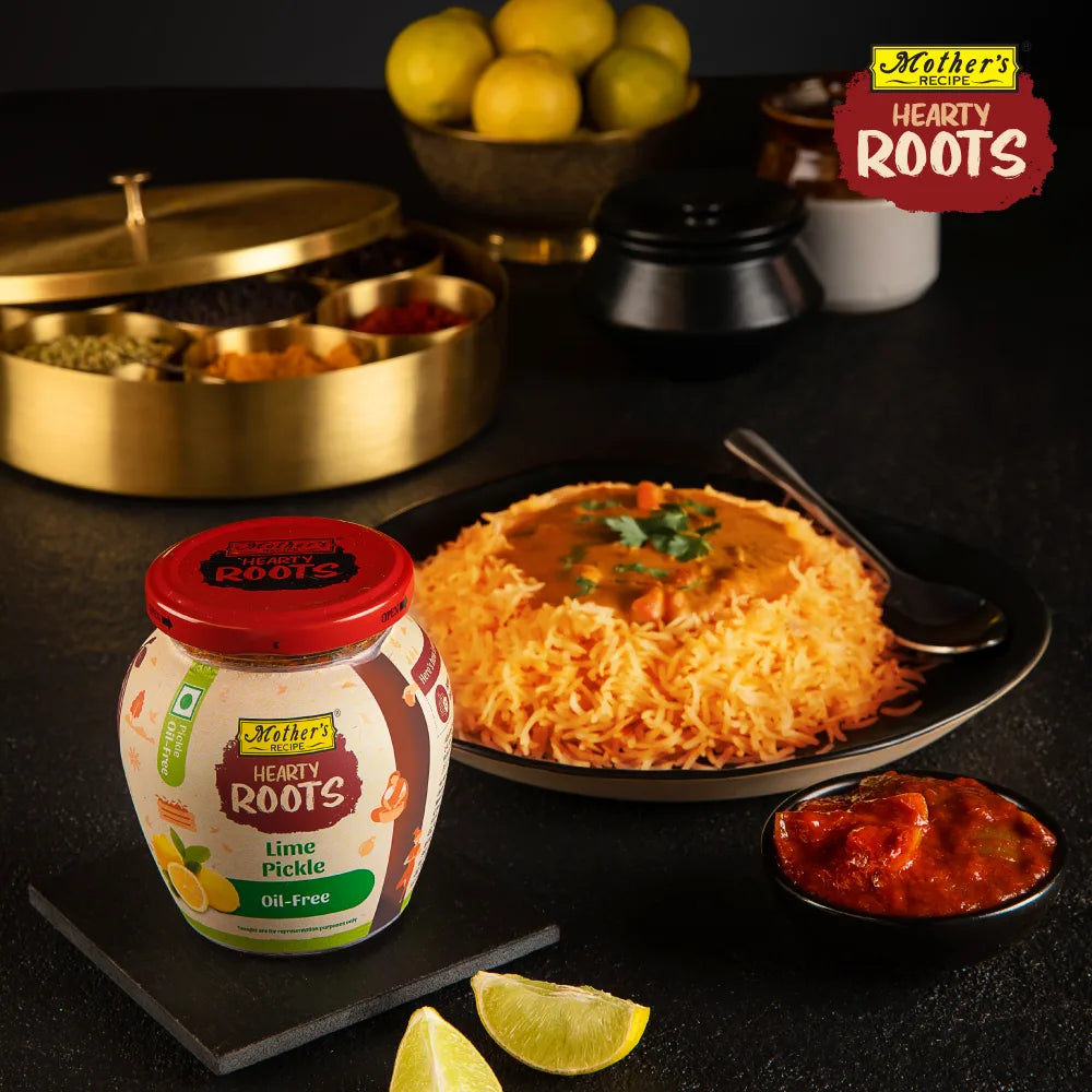 Mothers Recipe Hearty Roots Lime Pickle - Oil free