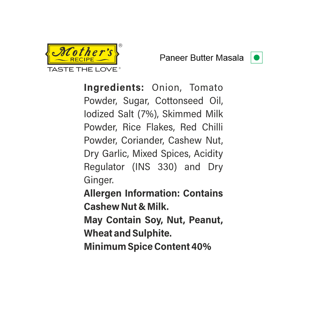 PANEER BUTTER MASALA MIX 75 GM PACK OF 6