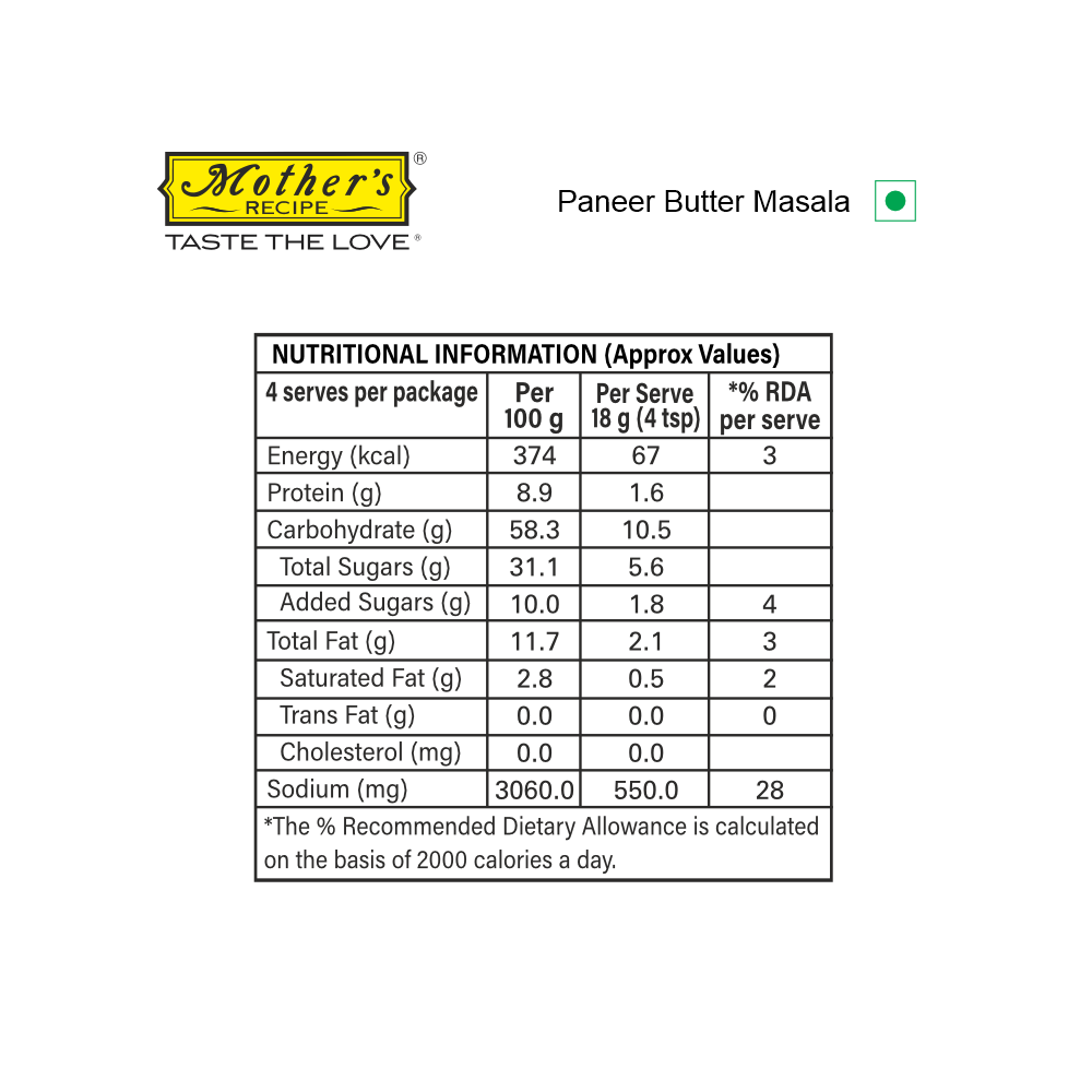 PANEER BUTTER MASALA MIX 75 GM PACK OF 3