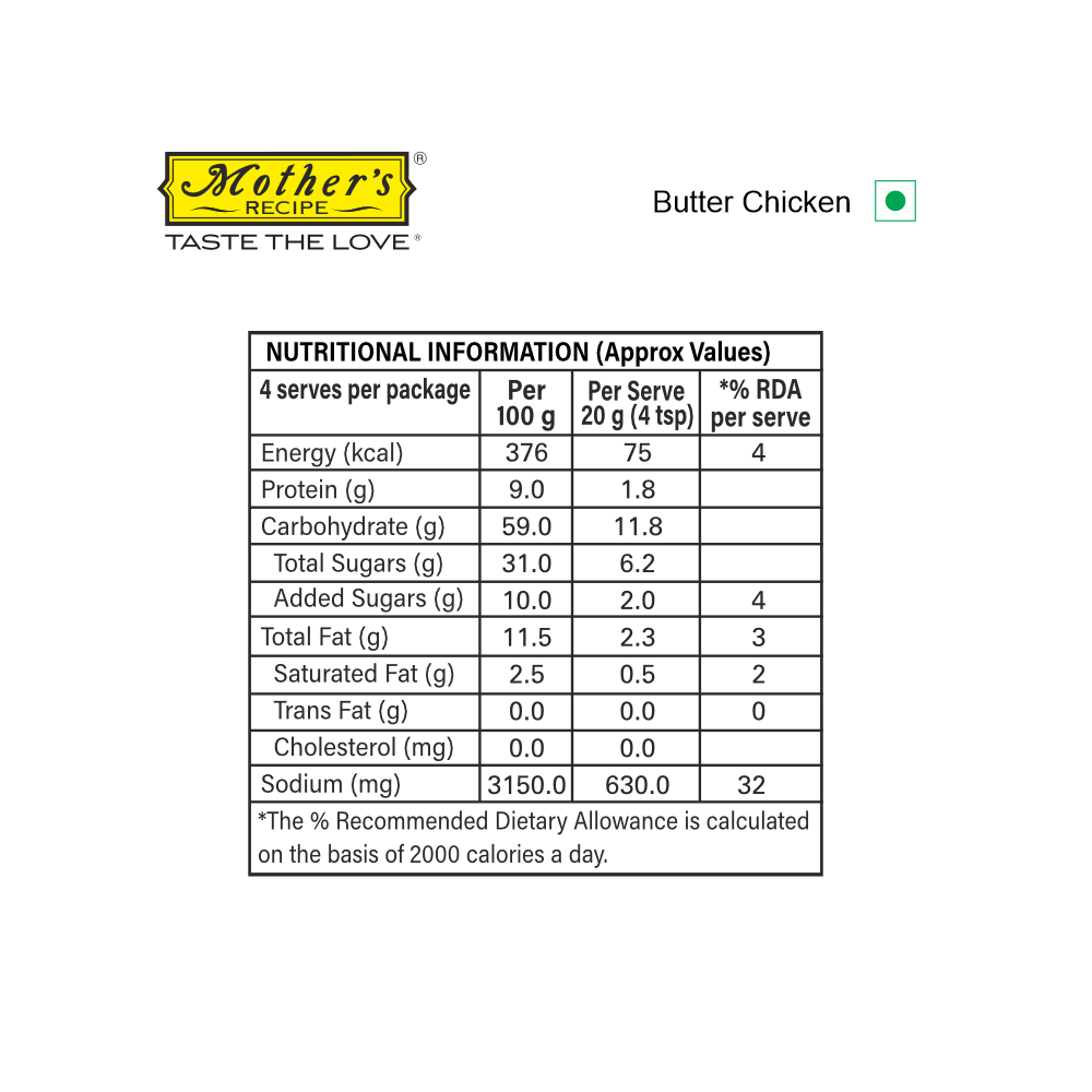 BUTTER CHICKEN MIX 80 GM PACK OF 6