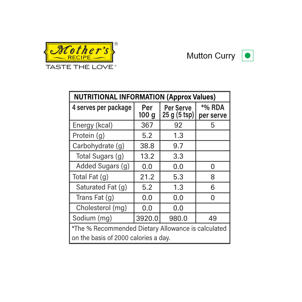 MUTTON CURRY MIX 100 GM PACK OF 10