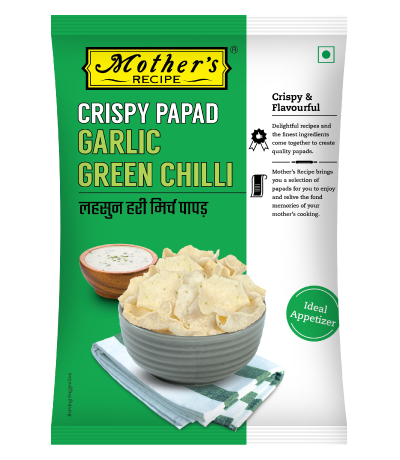 Garlic Green Chilli Crispy Papad 100 gm