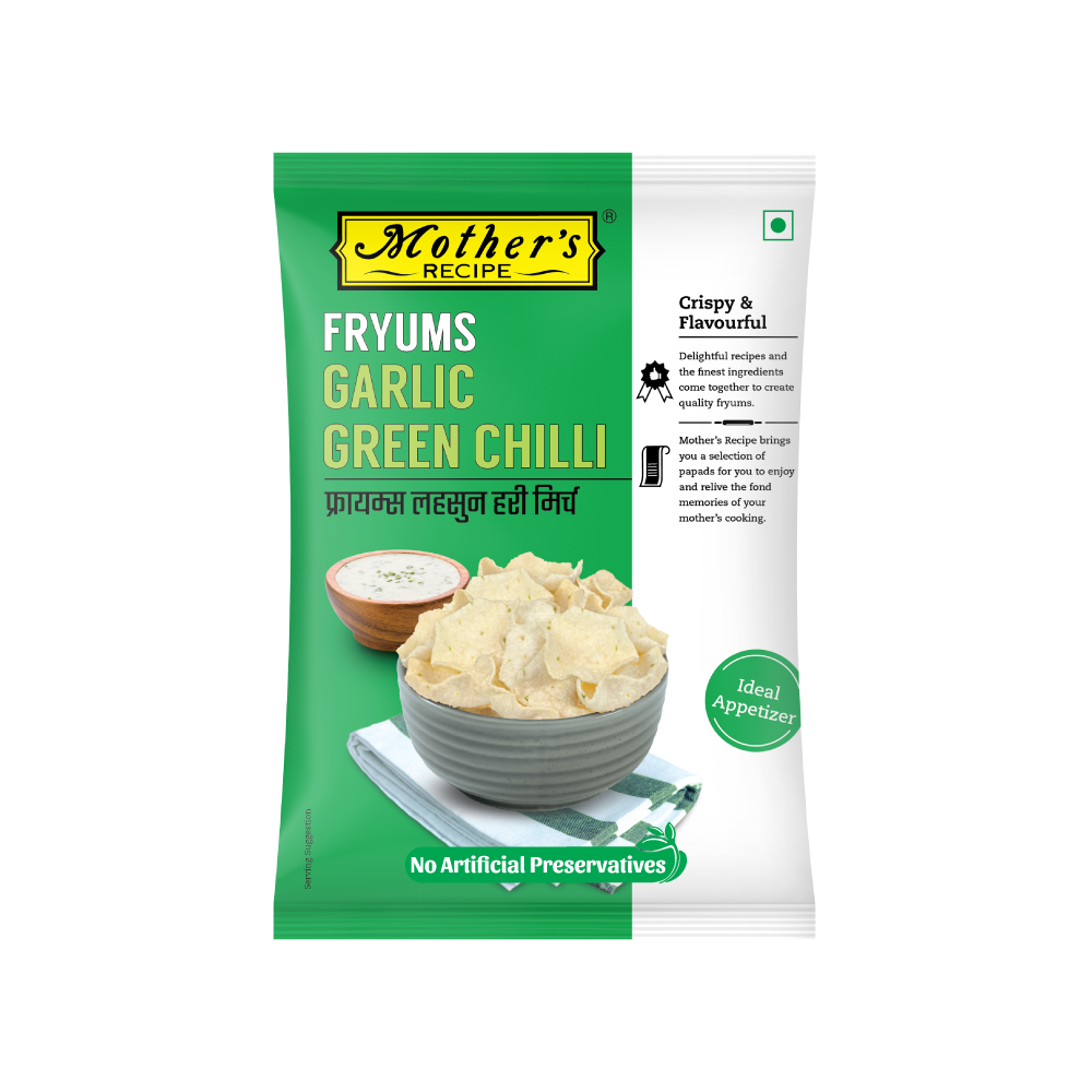 Garlic Green Chilli Fryums Papad 100 gm