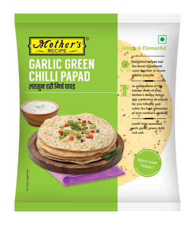 Garlic Green Chilli Papad 180 gm