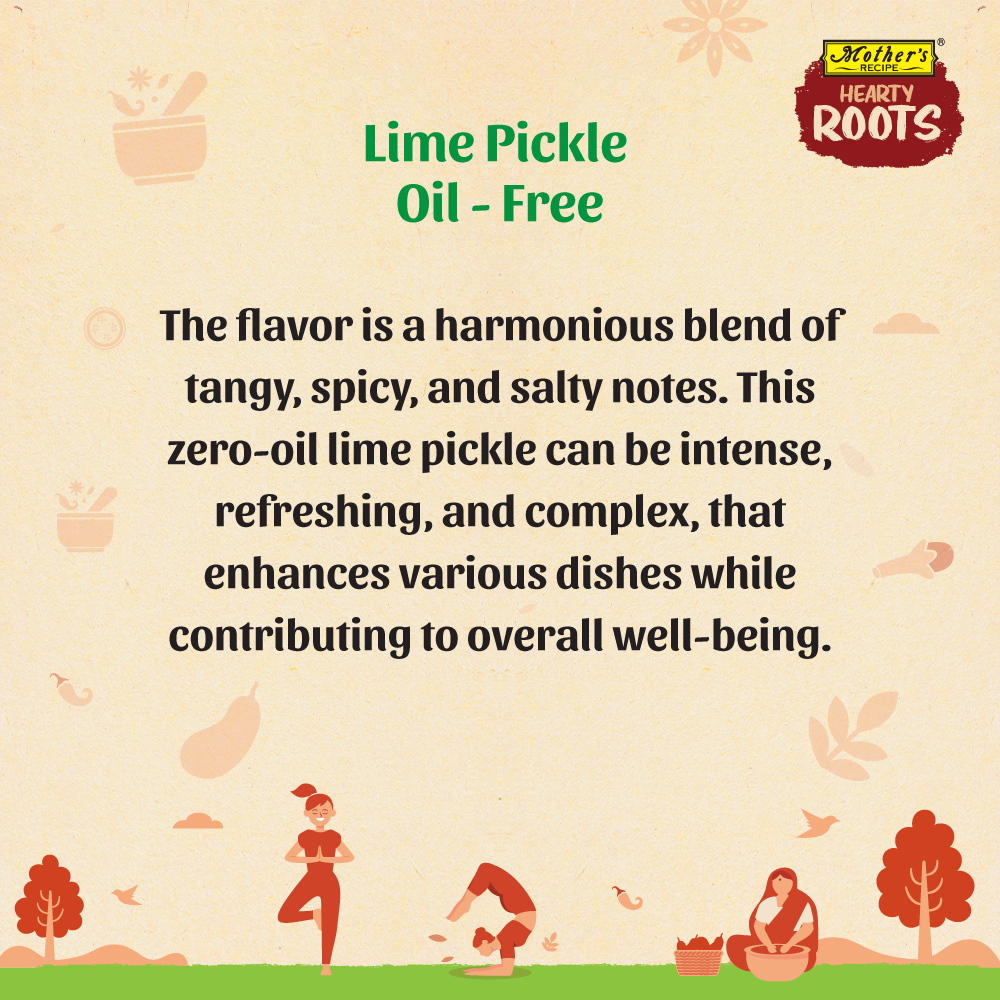 Mothers Recipe Hearty Roots Lime Pickle - Oil free
