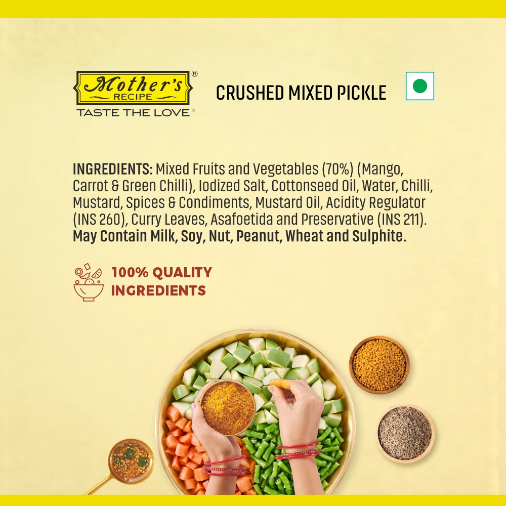 Crushed Mixed Pickle, 300gm