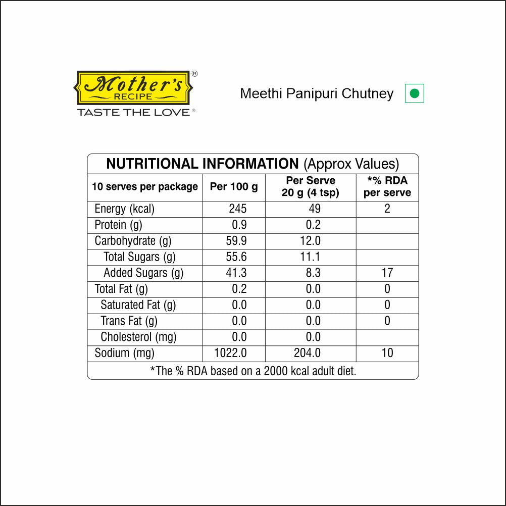 MEETHI PANIPURI CHUTNEY 200g Pouch