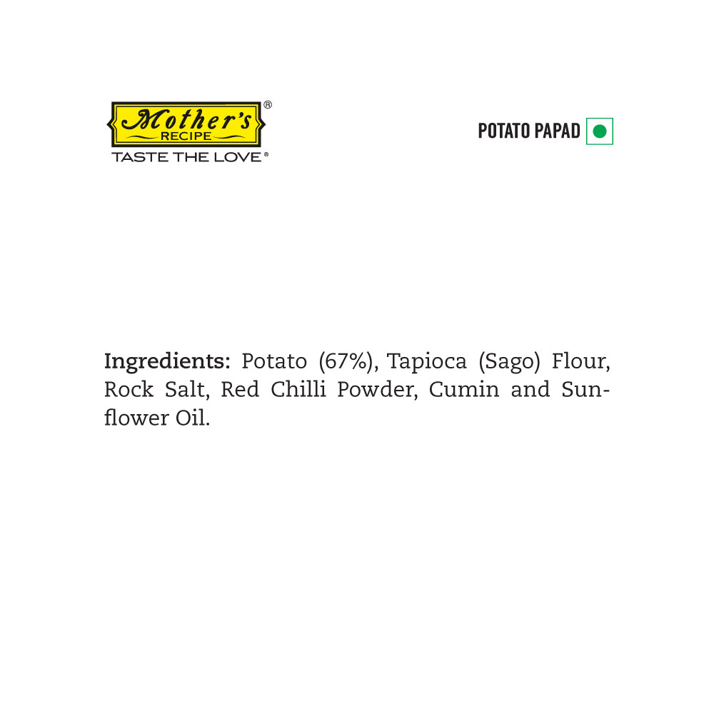 Mother's Recipe Potato Papad, 250gm